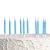 Свечи для торта "Неон", 10 шт, синие, 7 см  Синий - фото