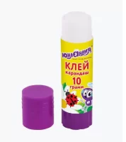 Клей-карандаш  "ЮНЛАНДИК И БОЖЬЯ КОРОВКА", 10 г., улучшенный, 271137 (24) ЮНЛАНДИЯ Белый - фото