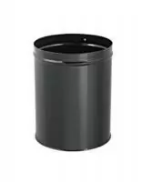 Ведро для мусора офисное черное из нержавеющей сталь 473B Черный - фото