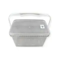 Комплект Ведро 2,0л прозрачное прямоугольное + Крышка прозр прям185*125 Комплект Ведро 2,0л прозрачное прямоугольное + Крышка прозр прям185*125 Прозрачный - фото