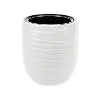 Кашпо ЛАЙН  D350мм H 390мм 32л со вставкой 9л  Белый М 3411 (1) Белый - фото