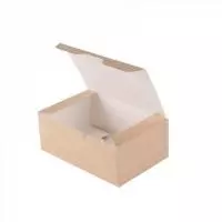 Коробка картонная с крышкой 150*91*70 ECO Fast Food Box L, 10 шт Коричневый - фото