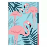 Папка-уголок для документов пластиковая арт. 49663/ 12 ФЛАМИНГО (полипропилен, формат А4, 22x31 см, 3 отделение (-я), УФ-печать)  - фото