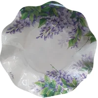 Тарелка бумажная Д=18,5 GLICINI 46RL 1 штука  - фото