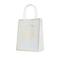 Пакет Пакетик добра из крафт-бумаги д/сувенир. продукции с тисн. 120г/м2 26*32.4*12.7см 79134  - фото