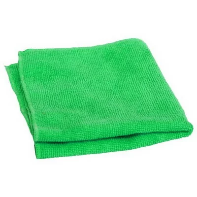 Салфетка для уборки 30*30 зеленая микрофирба махра  - фото