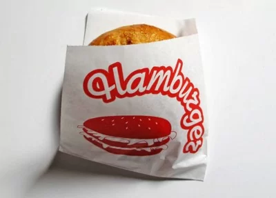 Пакет бумажный для гамбургера с рисунком, 1000 шт  - фото