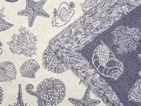 Полотенце льняное 55*115 "Море" цв. 336 рис. 70 Разноцветный - фото