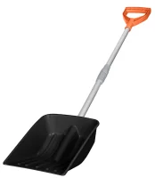 Лопата снеговая "Saturn" с телеск. черенком для автомобиля, Max 114см(оранжевый) арт. 221404105/02  - фото