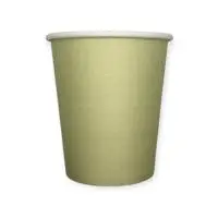 Стакан бумажный 250мл для горячего цвет Лайм 50шт Зеленый - фото