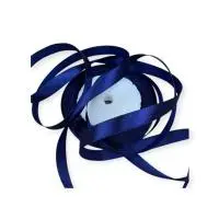 Лента тканная атласная 12мм*25Y Темно-синяя, F014-12/38 Синий - фото
