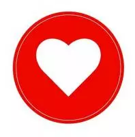 Наклейка "Сердечки d16мм", 300 шт Красный - фото