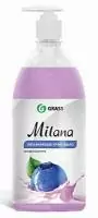 ГрассЖидкое крем-мыло "Milana" черника в йогурте с дозатором, 1000мл  - фото