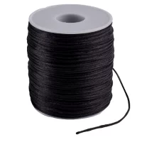 Шнур нейлоновый  d=1mm L=100m цвет черный  Черный - фото