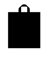 50штСумка-пакет 44*40 с петлев. ручкой Черный квадрат Черный - фото