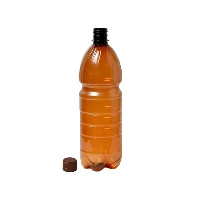 Комплект бутылка 1л коричневая+крышка, 50 шт Коричневый - фото