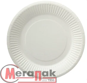 Тарелка бумажная d28,2см белая 1/50 Белый - фото