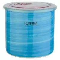 Керамическая банка с крышкой Guffman большая, голубого цвета 011 Голубой - фото