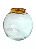 Ваза ЛАУРА-серый матовый ТОКИО-3 шаровая с кольцом 2711552127 Серый - фото