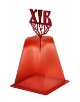 Пасочница мини, пластиковая, красная, 360 гр + подсвечник, hk40026 / 34108  - фото