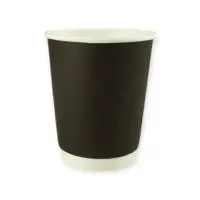 Стакан бум. д/гор двуслойный 350 мл Black 1/30 (20)  - фото