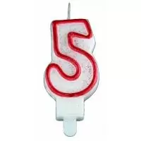 Свеча цифра 5 (62-45)  - фото