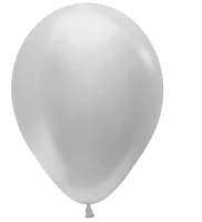 Шар латексный Sempertex (12''/30см) Серебро (481), перламутр, 12 шт. (1), Воздушные шары Серебро - фото