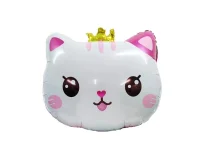 Шар с клапаном (13''/33 см) Мини-фигура, Котенок Принцесса, 1 шт.  - фото