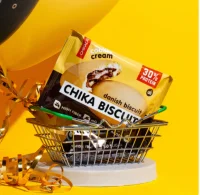 Печенье неглазированное ТМ "CHIKALAB" с начинкой со вкусом "Бисквит Датский" 50 гр   - фото