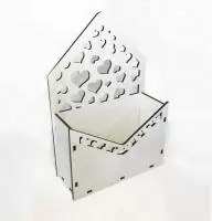 Ящик конверт для цветов №15 (17*6,5*25,5) белый Белый - фото