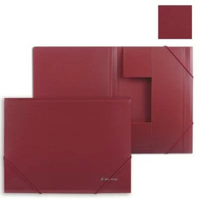 Папка на резинках BRAUBERG стандарт красная, до 300 листов Красный - фото