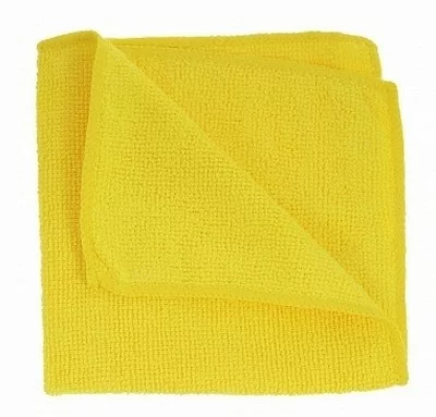 Салфетка для уборки 30*30см желтая микрофирба махра  - фото