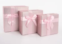 Коробка Чудесный подарок, Нежно-розовый, 7*17*8 см, 1 шт Розовый - фото