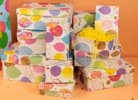 Коробка Праздничные шарики, 19*13*8 см, 1 шт. Разноцветный - фото