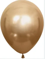 Шар латекс(1) (12''/30 см) Золото (522), хром, 1 шт, 812051/12  - фото