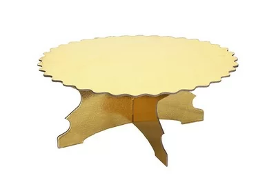 Подставка для пирожных золото картон  - фото