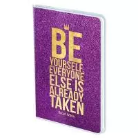 Записная книжка В6 Greenwich Line "Be yourself" тиснение фольгой, 80 листов  - фото