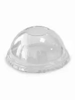 Крышка для стакана d78мм РЕТ купол с отверстием, 50 шт Прозрачный - фото