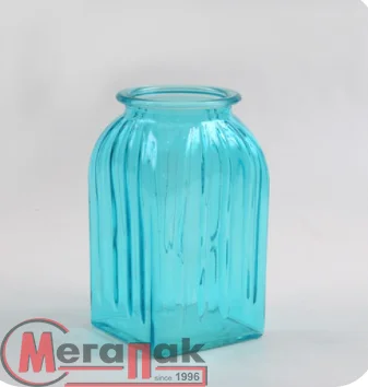 Ваза "Ханна 1" бир. 3262С 92-023-19 см., арт. 4840158304 Бирюзовый - фото
