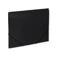 Папка на резинках BRAUBERG Office, черная, до 300 листов, 500 мкм, 227713 Черный - фото
