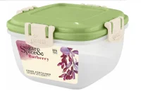 Контейнер для продуктов Sugar&Spice Barberry герметичный 1л квадратный фисташка (17), SE224310050  - фото