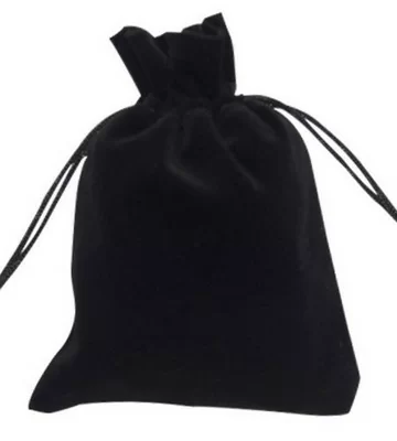 Мешки бархатные 16*42 см, черный, дизайн  № 5 (К) Черный - фото