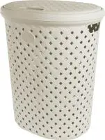 Корзина для белья Plast Team Rattan 42л 415х330х510 мм молочный туман, арт. PT408711048 Молочный - фото