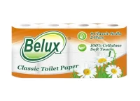 Туалетная бумага "BELUX"  2-слойная, белая, 8шт Белый - фото