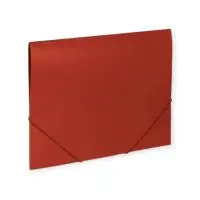 Папка на резинках BRAUBERG Office, красная, до 300 листов, 500 мкм, 227711 Красный - фото