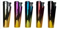 Зажигалка турбо круглая ХРОМ тм Raider, R-306 (50)  - фото