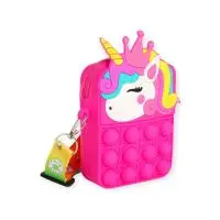 Сумка детская Pop It «Единорожка», цвет малиновый, 10481804 Малиновый - фото