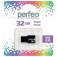 Карта памяти Perfeo USB 32GB M01 Black PF-M01B032  - фото