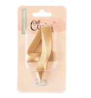 Свеча Цифра, 4 "Грани",  Золото, 4*7 см, 1 шт,1702 Золотой - фото