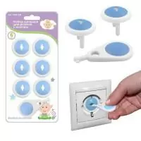 Набор заглушек для розеток с ключом 6шт. VL90-159  - фото